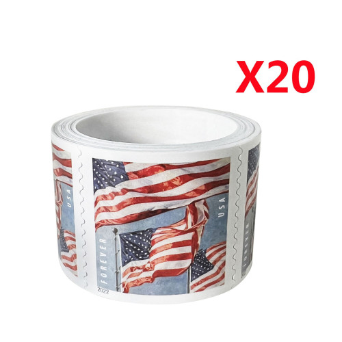 U.S. Flag 2022 First Class Roll of 100 (2000 Pcs)