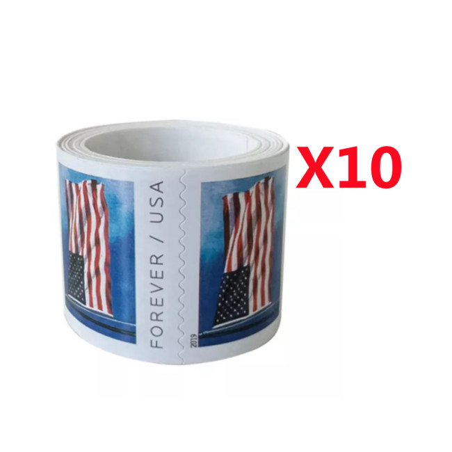 U.S. Flag 2019, 100Pcs/Rolls (1000 Pcs)