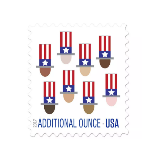 Uncle Sam's Hat Additional Ounce Rate 2017 - 5 Sheets / 100 Pcs