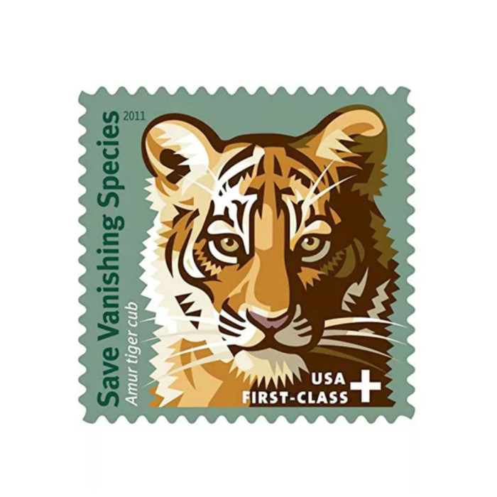 Save Vanishing Species Amur Tiger 2011 - 5 Sheets / 100 Pcs