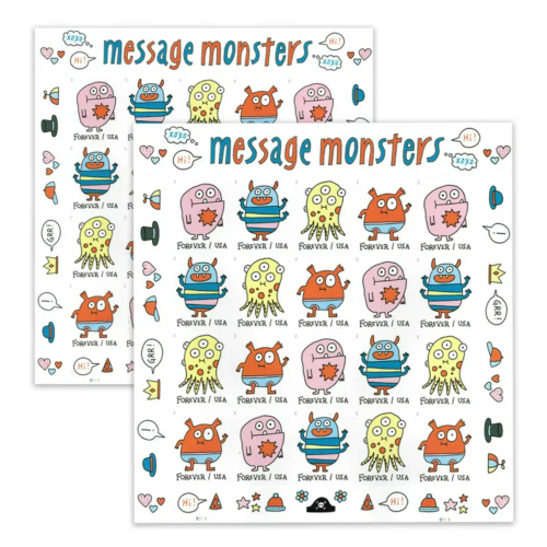 Message Monsters 2021 - 5 Sheets / 100 Pcs