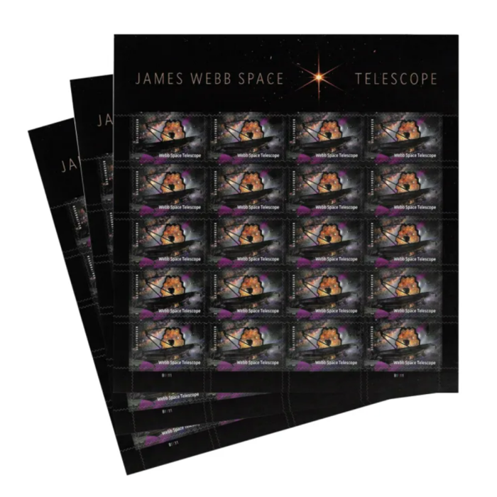 James Webb Space Telescope 2022 - 5 Sheets / 100 Pcs