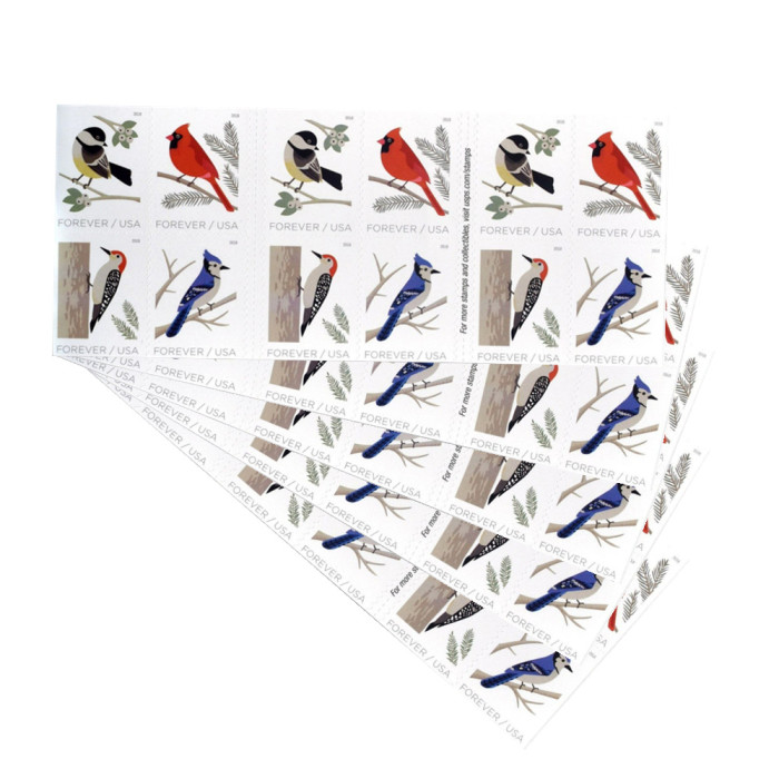 Birds in Winter 2018 - 5 Booklets / 100 Pcs