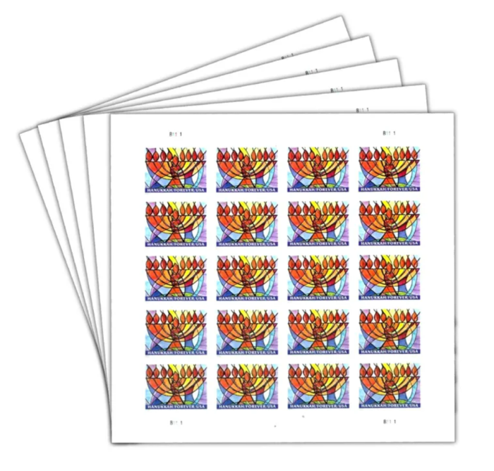 Hanukkah 2022 - 5 Sheets / 100 Pcs