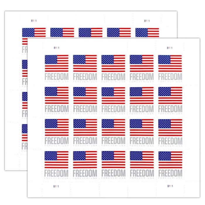 U.S. Flag 2023 First Class - 5 Sheets / 100 Pcs