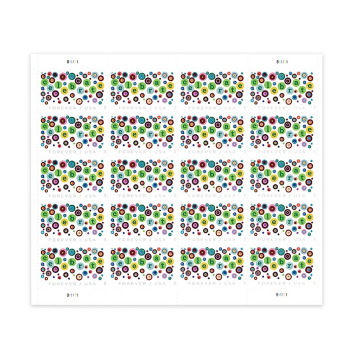 Let's Celebrate 2020 - 5 Sheets / 100 Pcs