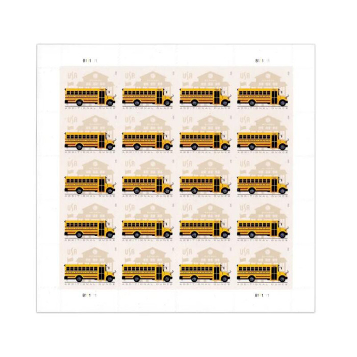 24¢ School Bus 2023 - 10 Sheet / 200 Pcs