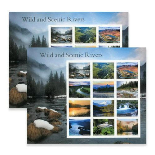 Wild And Scenic Rivers 2019 - 5 Sheets / 60 Pcs