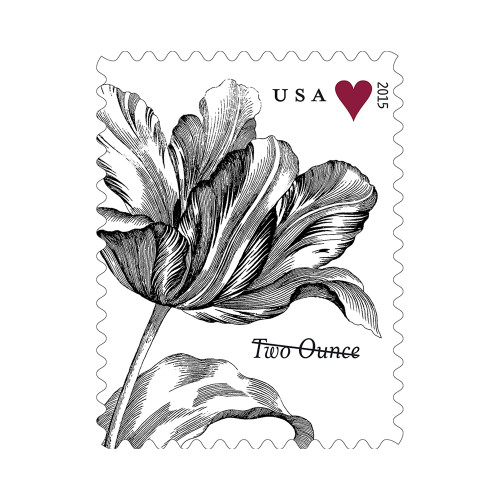 Vintage Tulip Two Ounce 2015 - 5 Sheets / 100 Pcs