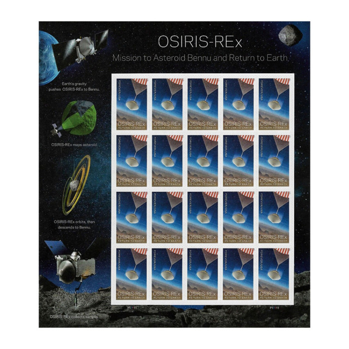 OSIRIS-REx 2023 - 5 Sheets / 100 Pcs