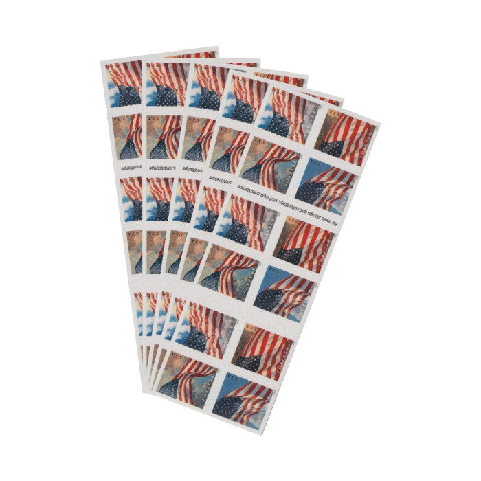 U.S. Flag 2024 First Class Book - 5 Booklets / 100 Pcs