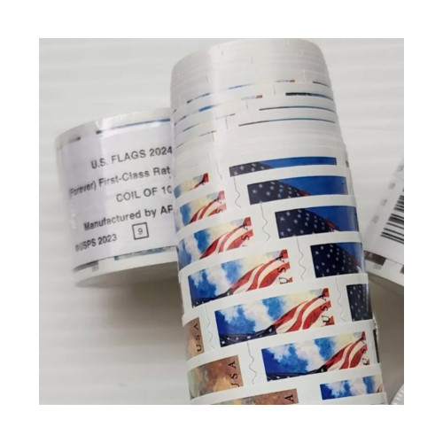 Roll U.S. Flag 2024 First Class Roll 100Pcs/Coil