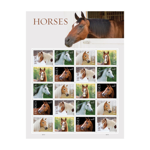 Horses 2024 - 5 Sheets / 100 Pcs
