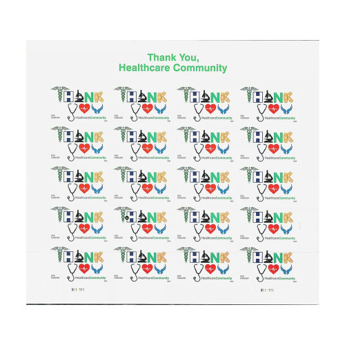 Thank You, Healthcare Community 2024 - 5 Sheets / 100 Pcs