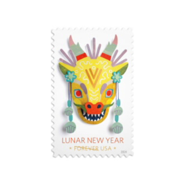 Lunar New Year Of The Dragon 2024 - 5 Sheets / 100 Pcs
