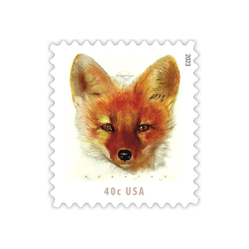 Red Fox 2023 Additional Postage 40¢ - 5 Sheets / 100 Pcs