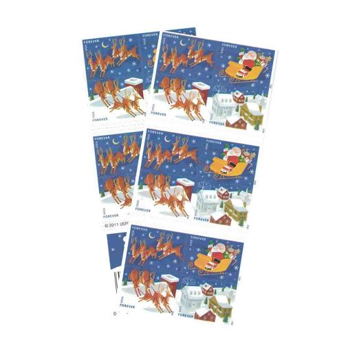 Santa & Sleigh 2012 - 5 Booklets / 100 Pcs
