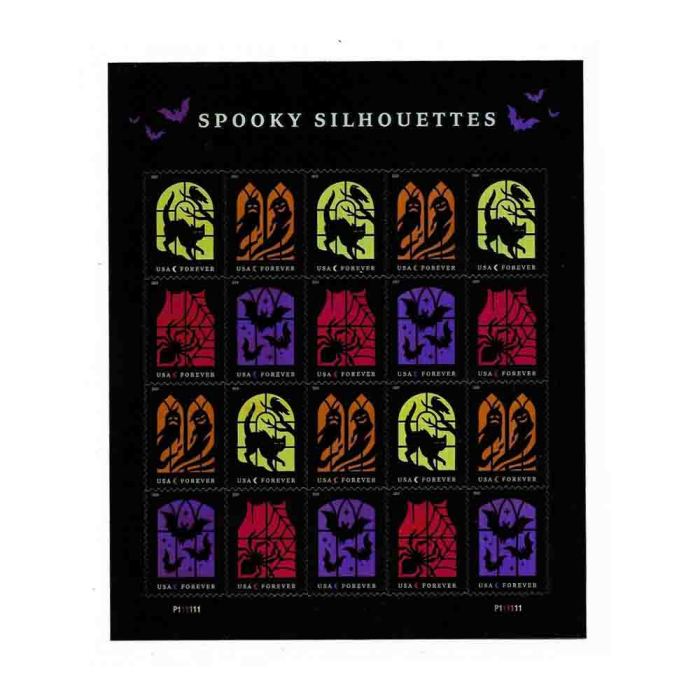 SPOOKY SILHOUETTES 2019 - 5 Sheets / 100 Pcs