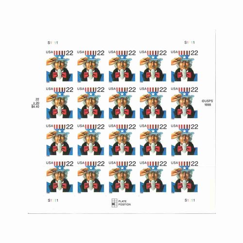 Uncle Sam 1998 - 5 Sheets / 100 Pcs