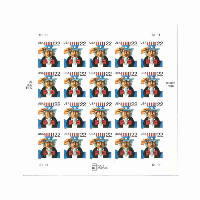 Uncle Sam 1998 - 5 Sheets / 100 Pcs