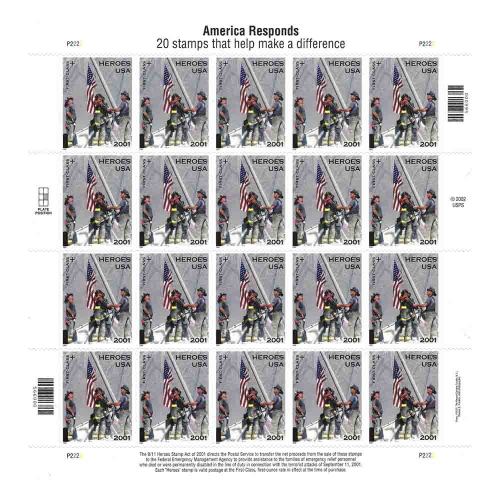 America Heros 2002  - 5 Sheets / 100 Pcs