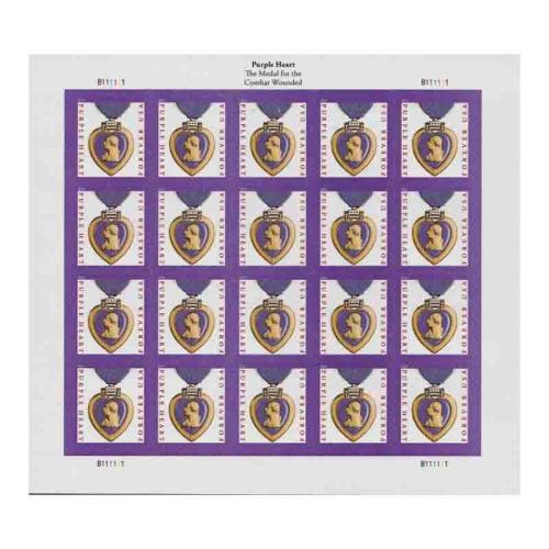 Purple Heart Medal 2019 - 5 Sheets / 100 Pcs