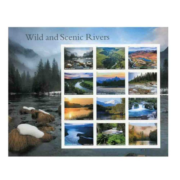 Wild And Scenic Rivers 2019 - 5 Sheets / 60 Pcs