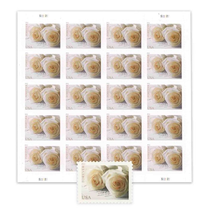 Wedding Roses Commemorative 2011 - 5 Sheets / 100 Pcs