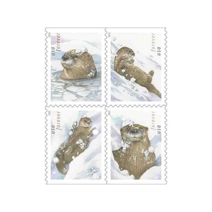 Otters In Snow 2021 - 5 Booklets / 100 Pcs