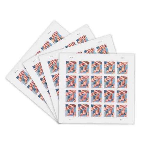 U.S. Flag 2022 First Class Sheet - 5 Sheets / 100 Pcs