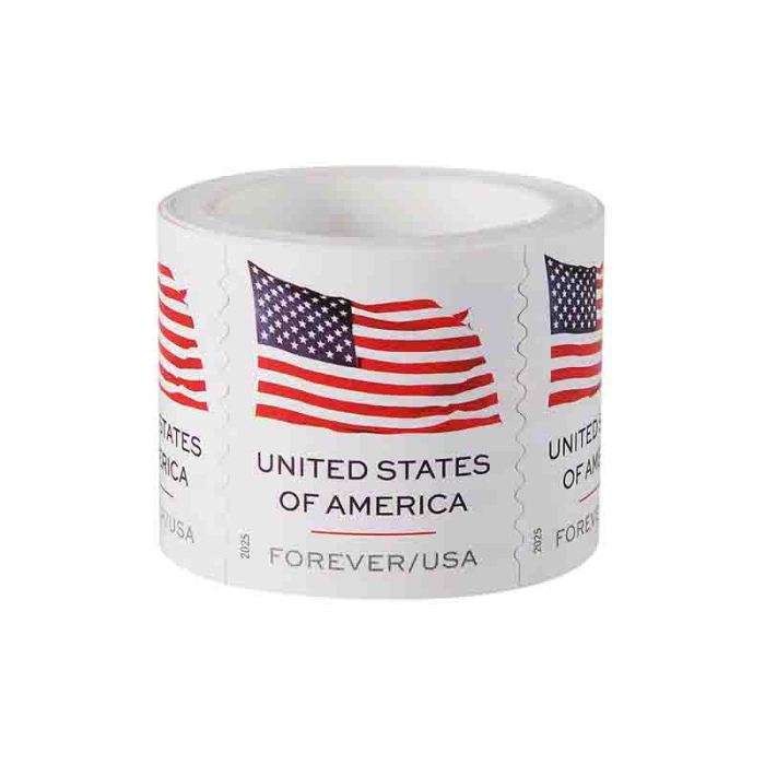 Roll U.S. Flag 2025 First Class Roll 100Pcs/Coil
