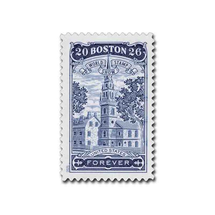 200 Sheets Boston 2026 - Old North Church（Sheet  of 20 Pcs) - Limited promotional time