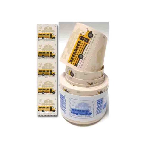 100 Rolls 2023 Forever Additional Ounce School Bus 100Pcs/Coil