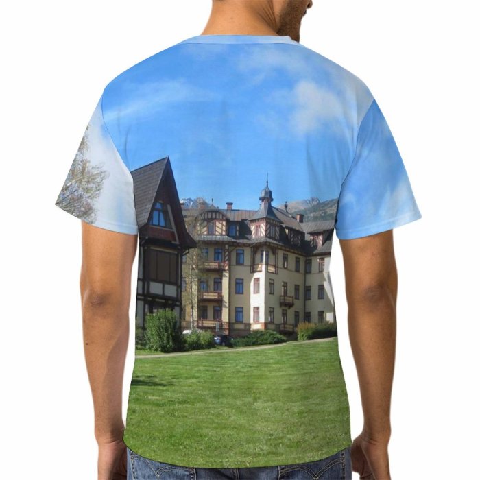 yanfind Adult Full Print Tshirts (men And Women) Alpine Resort Slovakia Hotels Travel Travelling Buildings Sky Landscape Spring