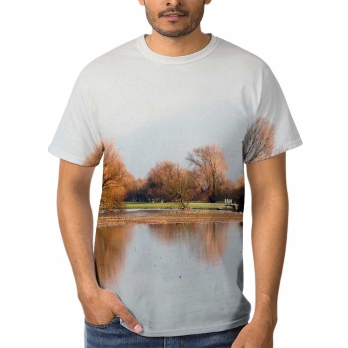 yanfind Adult Full Print Tshirts (men And Women) Landscapes Landscape Trees England Reflections Winter