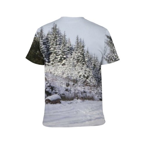 yanfind Adult Full Print Tshirts (men And Women) Landscape Trees Woods Winter Snow Scenery