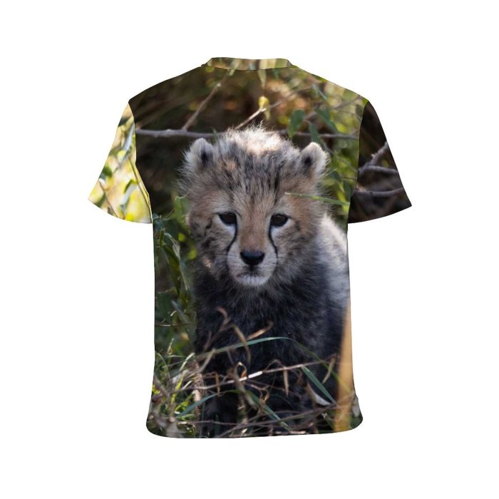 yanfind Adult Full Print T-shirts (men And Women) Wood Cute Grass Fur Wolf Cat Fox Outdoors Wild Baby Hunter