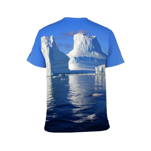 yanfind Adult Full Print T-shirts (men And Women) Sky Floating Frozen Horizon Icebergs Massive Ocean Reflection Sea Solid