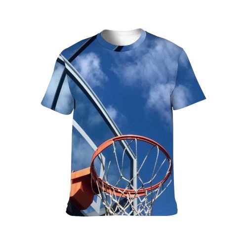 yanfind Adult Full Print T-shirts (men And Women) Technology High Courtyard Sky Cloud Game Basketball Outdoors Web Basket Leisure Recreation