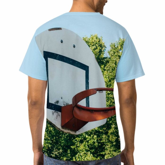 yanfind Adult Full Print T-shirts (men And Women) Wood High Sky Fun Web Leisure Basketball Hoop Tallest