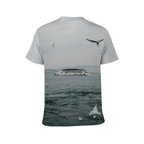 yanfind Adult Full Print T-shirts (men And Women) Sea Flight Landscape Bird Pelican Beach Ocean Freedom Seagulls Seascape Seashore Fly
