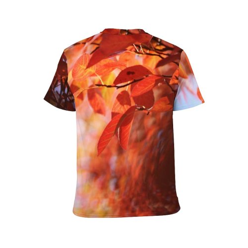 yanfind Adult Full Print Tshirts (men And Women) Leafs Autumn Sky Colorful Tree Branches Abstract Texture Soft Vivid Plants