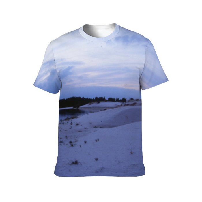 yanfind Adult Full Print T-shirts (men And Women) Landscape Winter Sky Snow