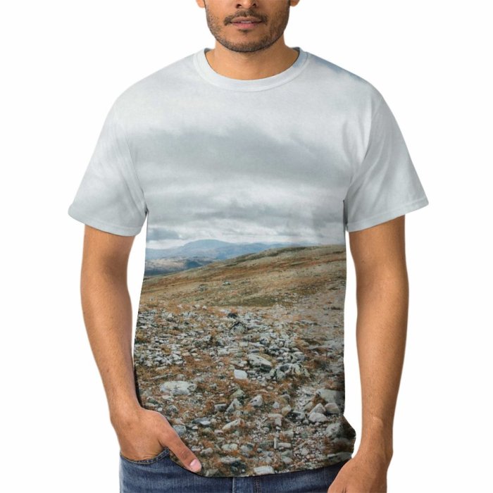 yanfind Adult Full Print T-shirts (men And Women) Snow Sunset Summer Winter High Travel Rock Outdoors Stone Wild Rocky