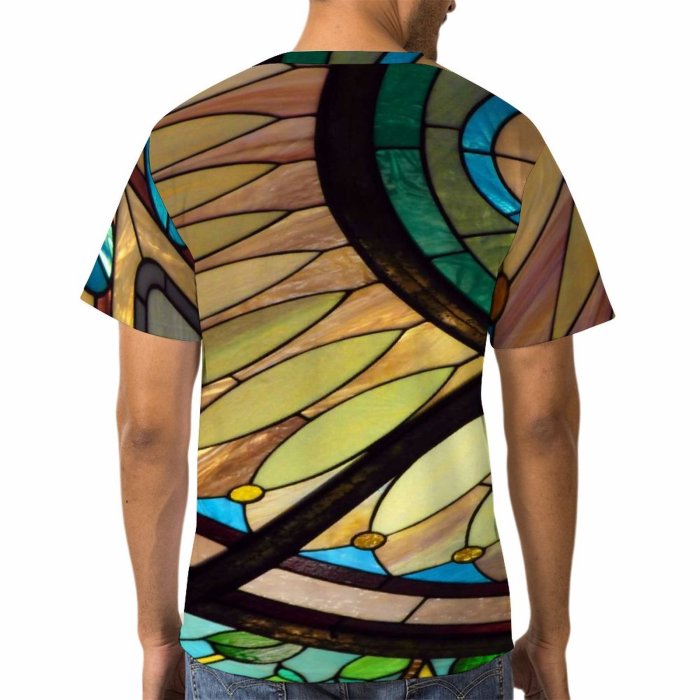 yanfind Adult Full Print Tshirts (men And Women) Stained Glass Window Decoration Design Church