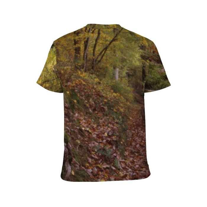 yanfind Adult Full Print Tshirts (men And Women) Leaves Rocks Trees Woods Landscape Autumn Branches