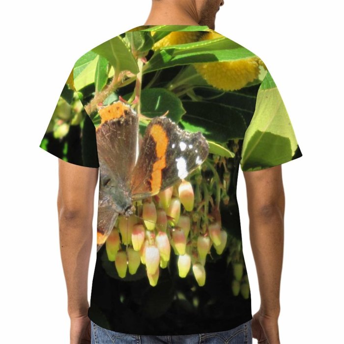 yanfind Adult Full Print Tshirts (men And Women) Tropical Forest Tree Plants Natural Habitat Butterfly Insect Flora Fauna Outdoors
