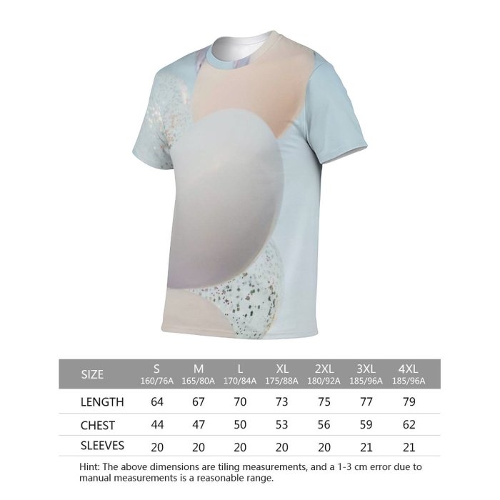 yanfind Adult Full Print T-shirts (men And Women) Vacation Summer Easter Egg Chicken Balloon Outdoors Traditional Shell Still