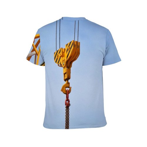 yanfind Adult Full Print T-shirts (men And Women) Sky Cables Chain Construction Machinery Arm Height High Iron Load