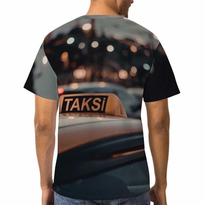 yanfind Adult Full Print T-shirts (men And Women) Light Road Traffic Sunset Street Car Vehicle Windshield Travel Hurry